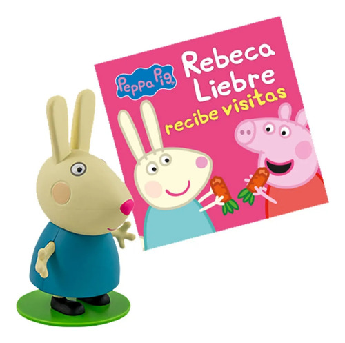 Colección La Casa De Peppa Pig Libro + Personaje Rebeca