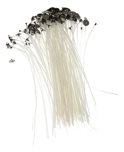 100 Mechas De Algodón Sin Núcleo De 20 Cm Para Hacer Velas C