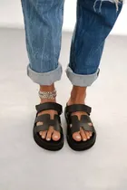 Comprar Sandalias Ojotas Mujer Bajas Comodas Livianas Hermez Cuero