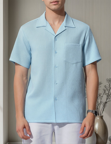 Camisa Casual Manga Corta Hombre Moda Formal Casey Kevin