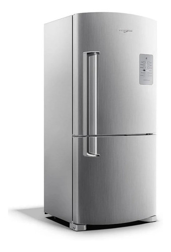 Imagen 1 de 5 de Heladera No Frost Whirlpool Wre80k2 Inox Con Freezer 573l