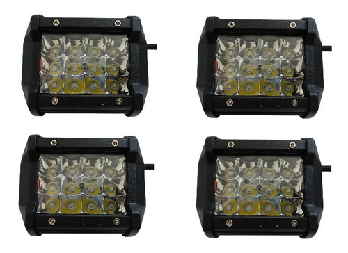 4x Farol De Milha Universal 36w 10led 12/24v Longa Distância