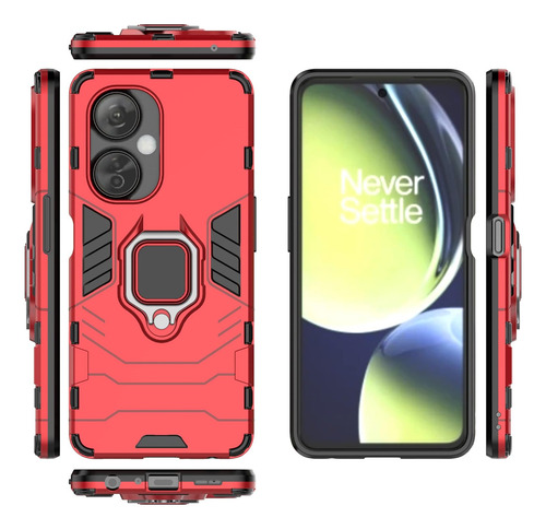 Funda Uso Rudo Carcasa Para Oneplus Nord Ce 3 +mica Rojo Oneplus Nord Ce 3