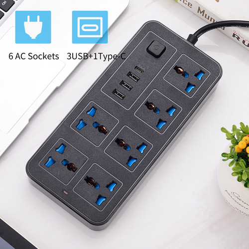 Soquete Para Usar. Power Ac Office Safe Strip De 6 Pés Com B