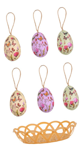 6pcs Easter Eggs Decorations Decorative Butterfly Print