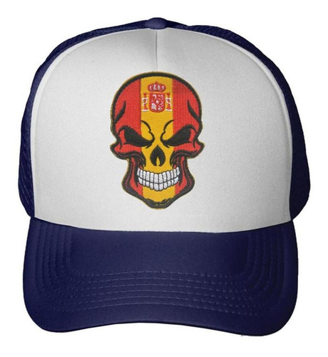 Parche Calavera España Con Velcro, Mxsuk-002, 2 Parches, Cal