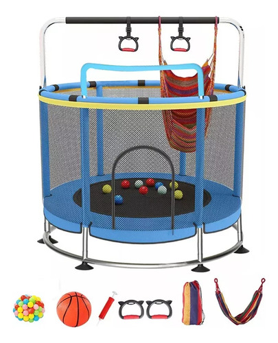 Trampolín Ajustable De 1.5m Para Niños Con Red Segura