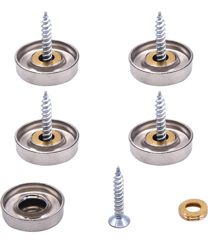 Tornillos De Espejo Con Tapas De Acero Inoxidable Cepillado