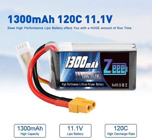 Batería Lipo De 11.1v 120c 1.300 Mah 3s