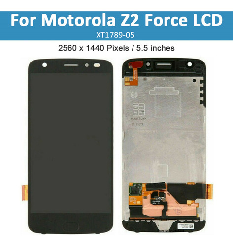 Tela De Toque Oled Com Moldura Para Moto Z2 Force Xt1789-05
