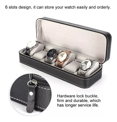 . Elegante Funda De Reloj De Pulsera Con 6 Ranuras For