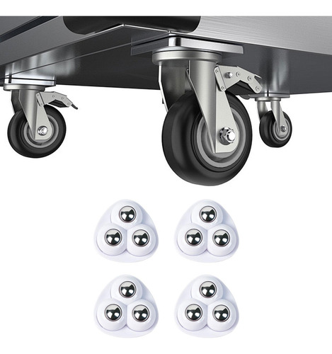 5 X 4 Ruedas Giratorias Autoadhesivas Silenciosas Con