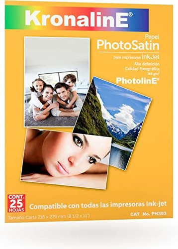 Kronaline Papel Fotografico Carta 500 Hojas Satin 260g