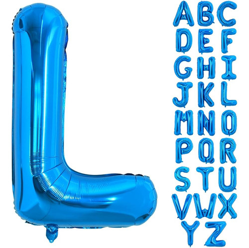 Toniful 40 Pulgadas Grande Letra Azul L Globos Globos De Let