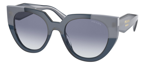 Prada Spr 14w 07q-409 Oversized Cat Eye Gris Degradado