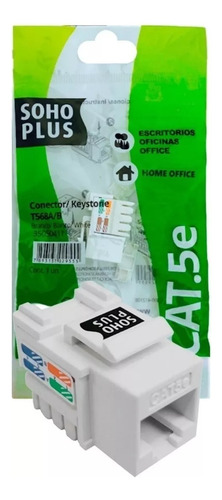 Conector Fêmea Rj45 Keystone Furukawa Sohoplus Cat5e Branco