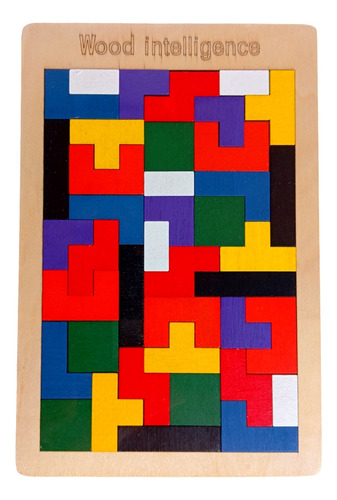 Rompecabezas Madera Tetris Juguete Didáctico 27x18 Cm