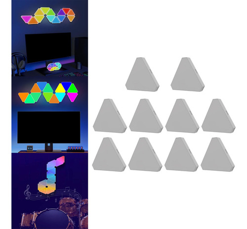 Paneles De Luz Led De Control De Bluetooth 10 Piezas