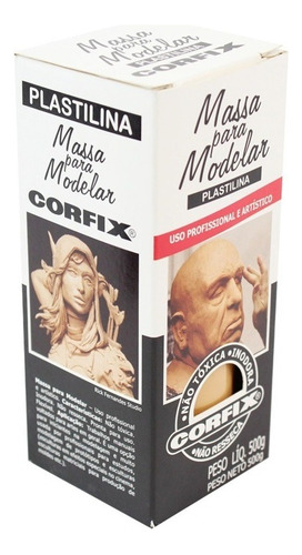 Massa De Modelar Plastilina 500g Corfix - Amarelo Pele