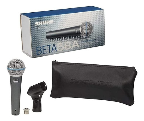 Microfono Vocal Shure Beta 58a Color Gris