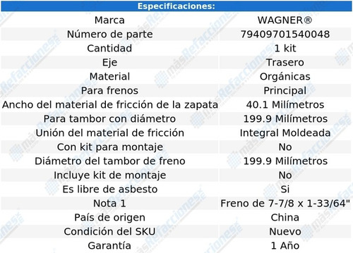 Jgo De Zapatas Organicas Tra Wagner® Rabbit Pickup 80
