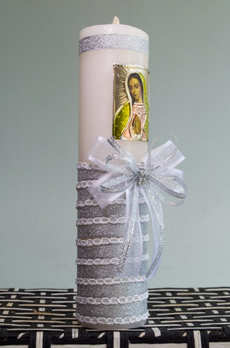 Imagen 5 de 5 de Set Kit Vela Nuevo Testamento Primera Comunión Niña
