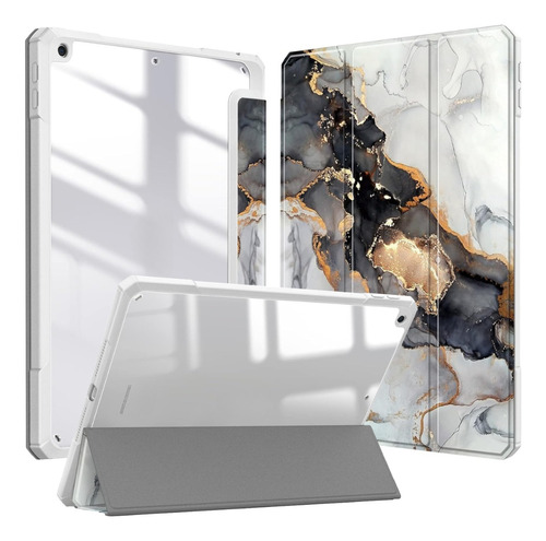 Funda Para iPad 10.2 7a 8a Y 9a Gen Smart Marmol Blanco