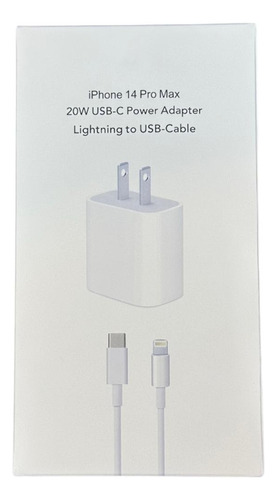 20w Cargador Carga Rápida Compatible Con Iphone 14 13 12 11 Blanco