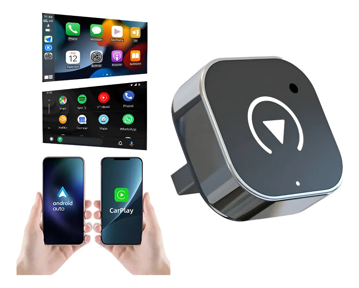 Carplay Adaptador Sem Fio Car Play Android Auto 2 Em 1 Usb Car Sem Delay
