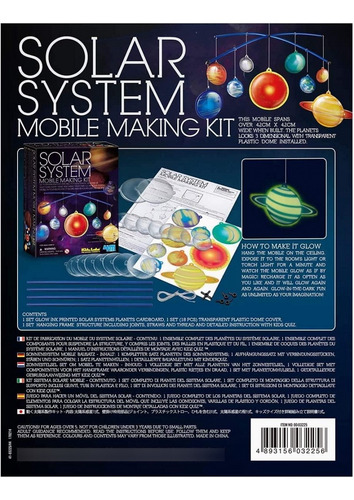 Kit Manualidades Móbil Sistema Solar Brilla En La Oscuridad