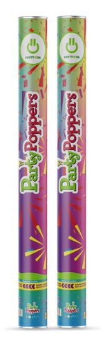 2 Cañones Bazuka Party Poppers 60 Cm Confeti Para Fiesta