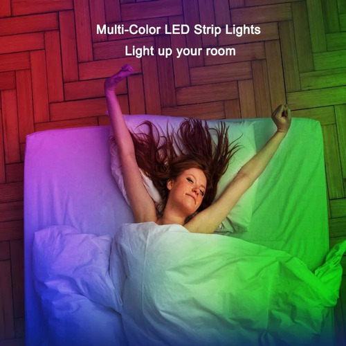 Tira Cinta Luces Led Rgb Iluminacion 10 Mt App Conector