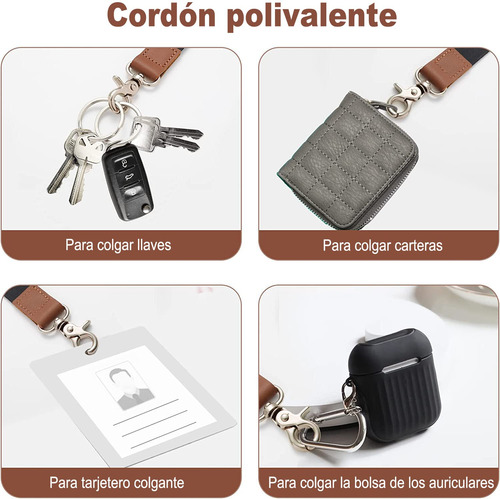 Correa De Muñeca Y Cuello Para Llavero Con Cierre Metálico