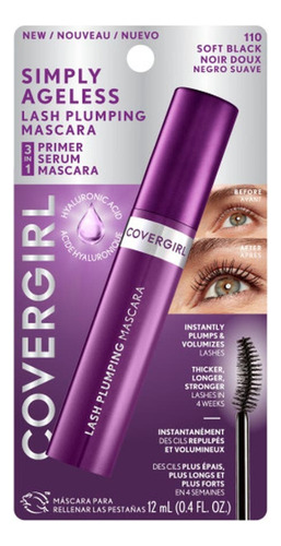 Covergirl Simple Ageless Mascara De Pestañas 3 En 1 110 110 Soft Black