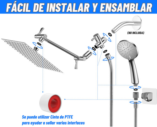 Regaderas Para Baño De Lluvia De Alta Presión De 8 / Ducha