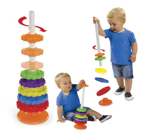 Giro Mágico Dismat Brinquedo Educativo Para Bebê 1 Ano Mk326