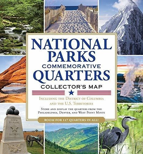 National Parksmemorative Quarters Collectors Map, De Peter Pauper Pr. Editorial Peter Pauper Press En Inglés