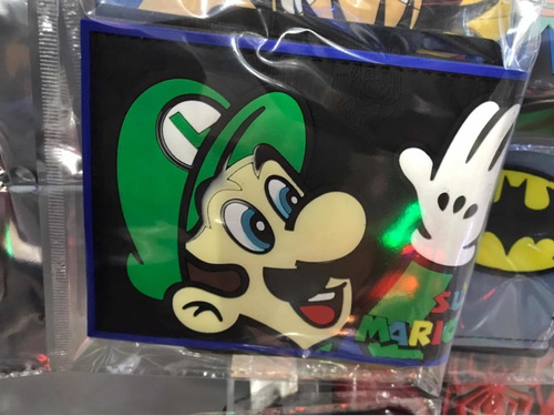 Billetera Luigi Super Mario Nintendo Toad Yoshi Wario Bowser