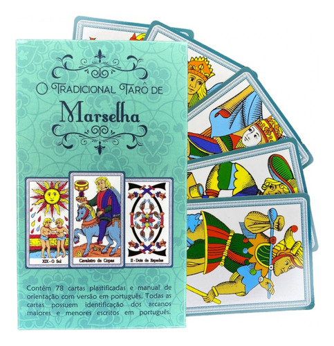 Tarô De Marselha 78 Cartas Plastificadas E Manual