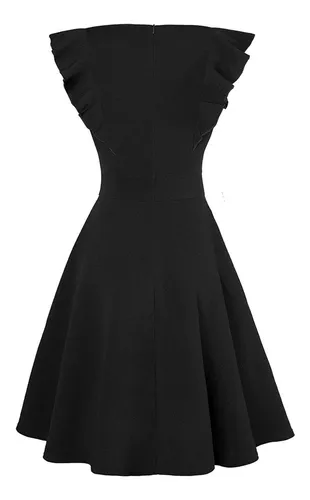 Vestido S Vintage Volantes Mangas Estampado Floral Acampanad Vestido S Vintage Volantes Mangas Estampado Floral Acampanad