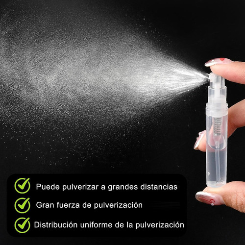 100pcs 5ml+3ml Mini Botellas Spray Perfume Plásticos