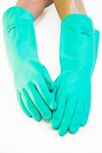 Guante Nitrilo Largo Marca Mase Antibacterial