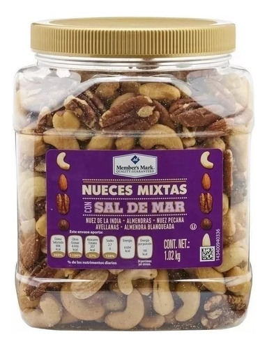 Nueces Mixtas Con Sal De Mar 1 Kg