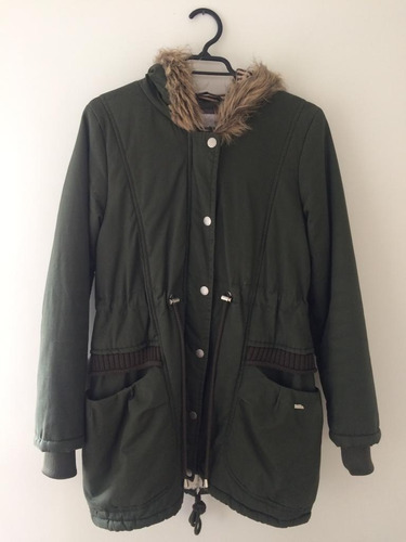 Abrigo Tipo Chaqueta Gruesa Verde, Talla S 