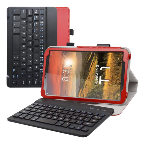 Funda Con Teclado Marca Liu Shan / Sunshine T1 / Red