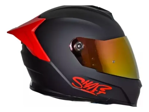 Casco shaft negro con rojo sale