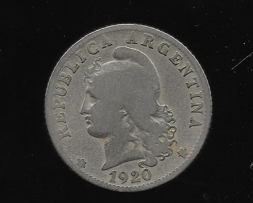 Ltc652. Moneda Nacional De 20 Centavos De 1920.