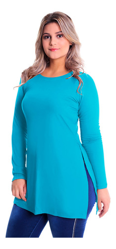 Blusa Laterais Abertas Plus Size Camisa Feminina Malha