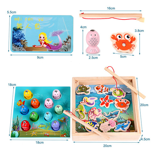 Juego De Pesca De Madera Juegos De Mesa De Juguete Juguetes