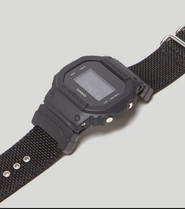 Relogio Casio G-shock Dw-5600bbn-1 Pulseira Tecido Dw-5600